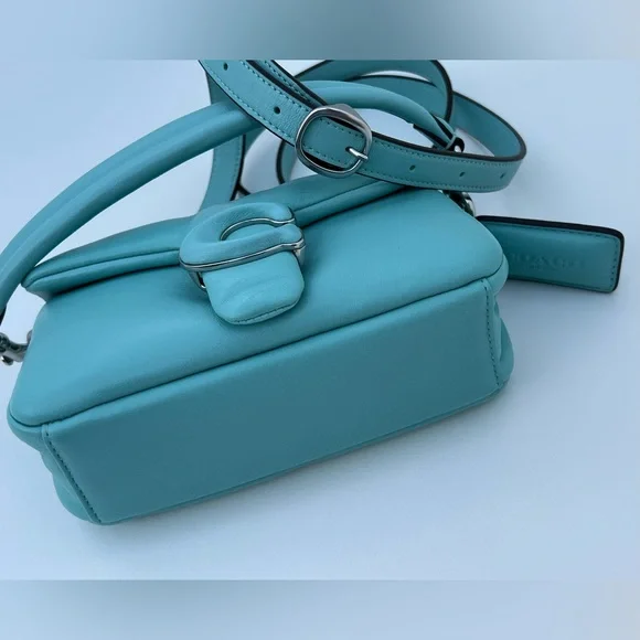 COACH Faded Blue Tabby 18 In Nappa Leather - Picture 7 of 12